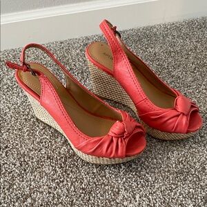 Apt 9 Coral Wedge Sandals size 6